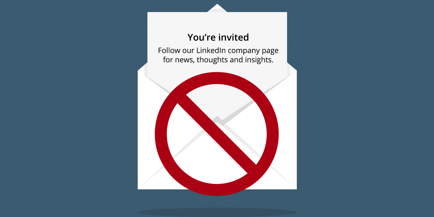 Invite illustration with a red blocked symbol over the top